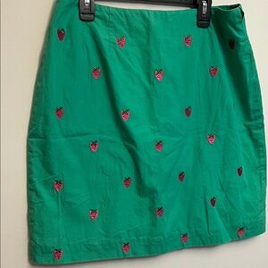 Lilly Pulitzer Green Mini Skirt with Pink Accents